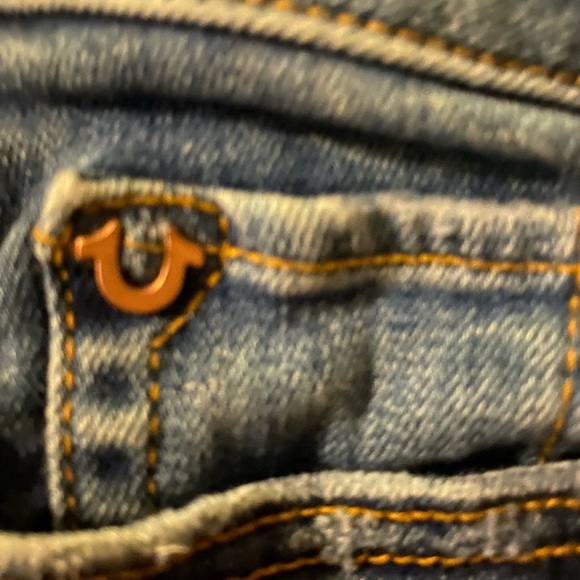 Women’s size 26 Mid rise True religion, bought them cut up  . Love them. - Picture 12 of 14